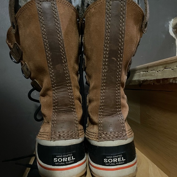 SOREL Joan Of Arctic Knit II Boot Elk Waterproof Leather Lace Up Womens 6 - Picture 5 of 12